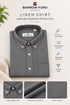 Grey Linen Button-Down Shirt