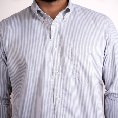 Grey Pin Stripe