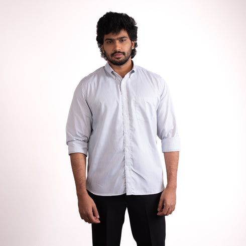 Grey Pin Stripe