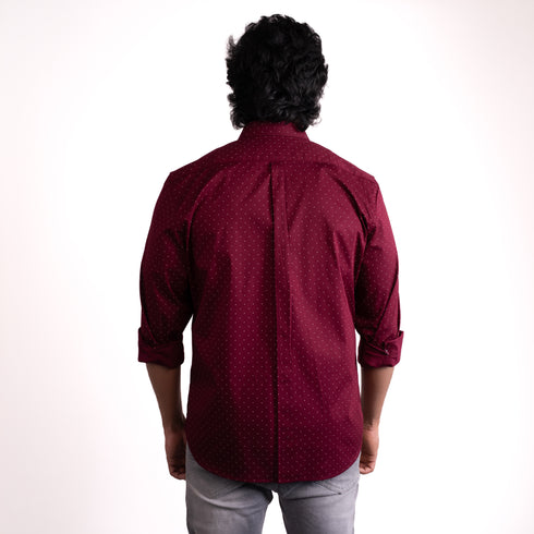 Burgundy Dots
