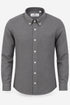 Grey Linen Button-Down Shirt